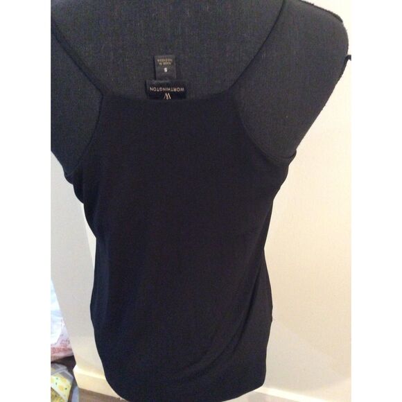 Worthington Black Spaghetti Strap Stretch Top Small S - Picture 4 of 4